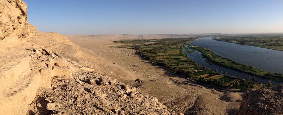 The site of Amarna on the east bank of the river Nile, middle Egypt