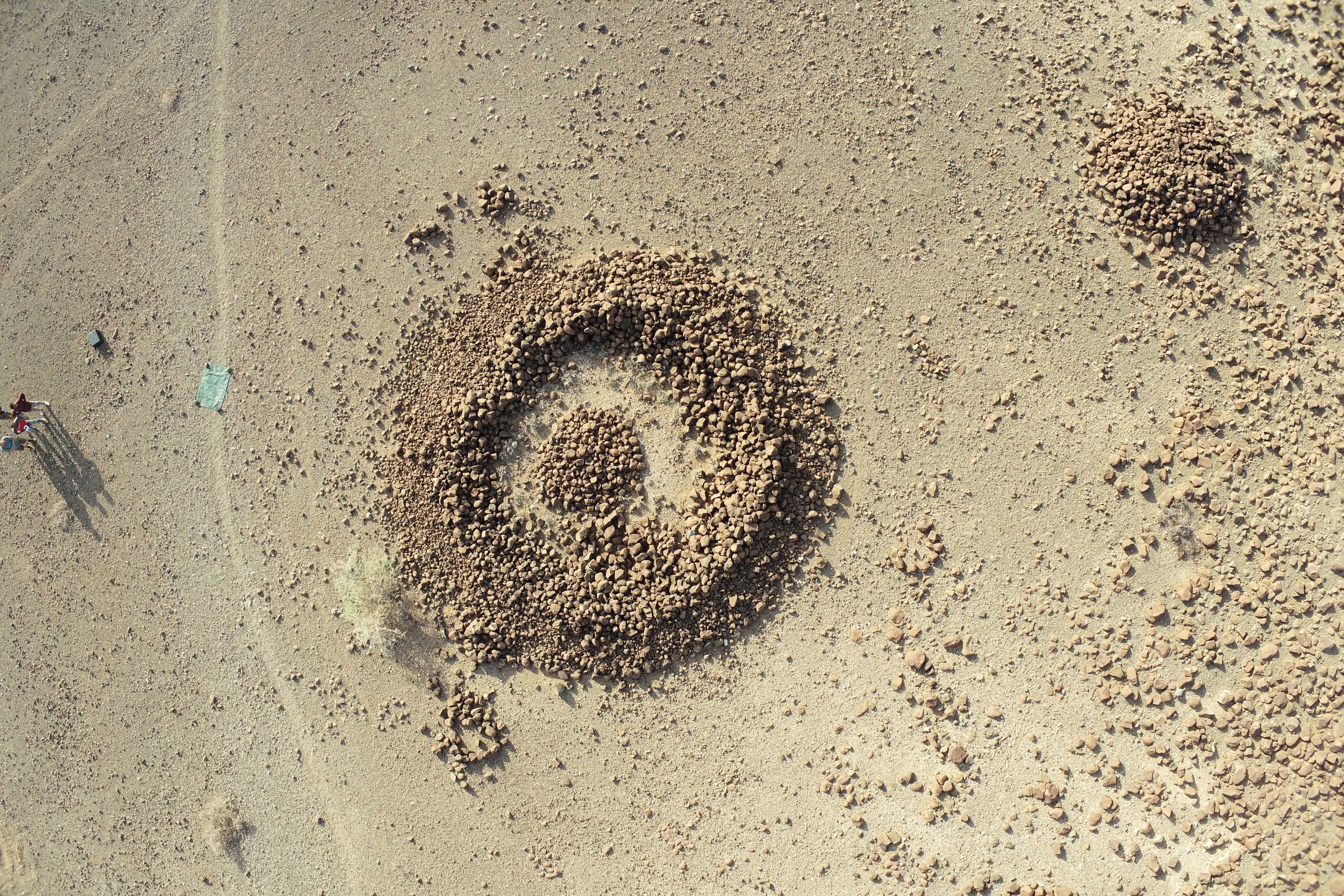 Stone burial cairn near Kalacha, northern Kenya