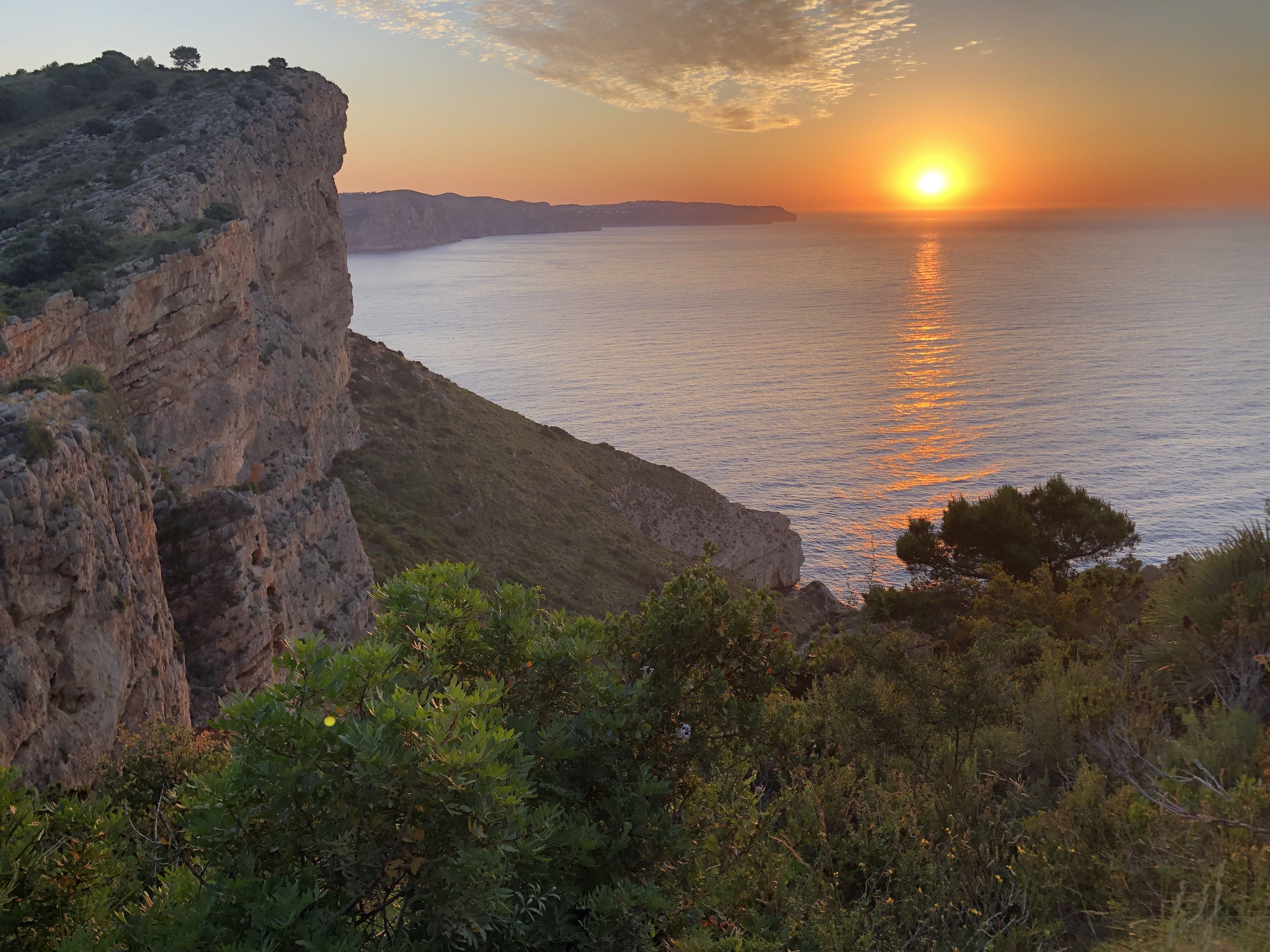 Views from the Early Neolithic site of Cova de les Cendres (Alacant, Spain). Early farmers would have arrived to this area through navigation
