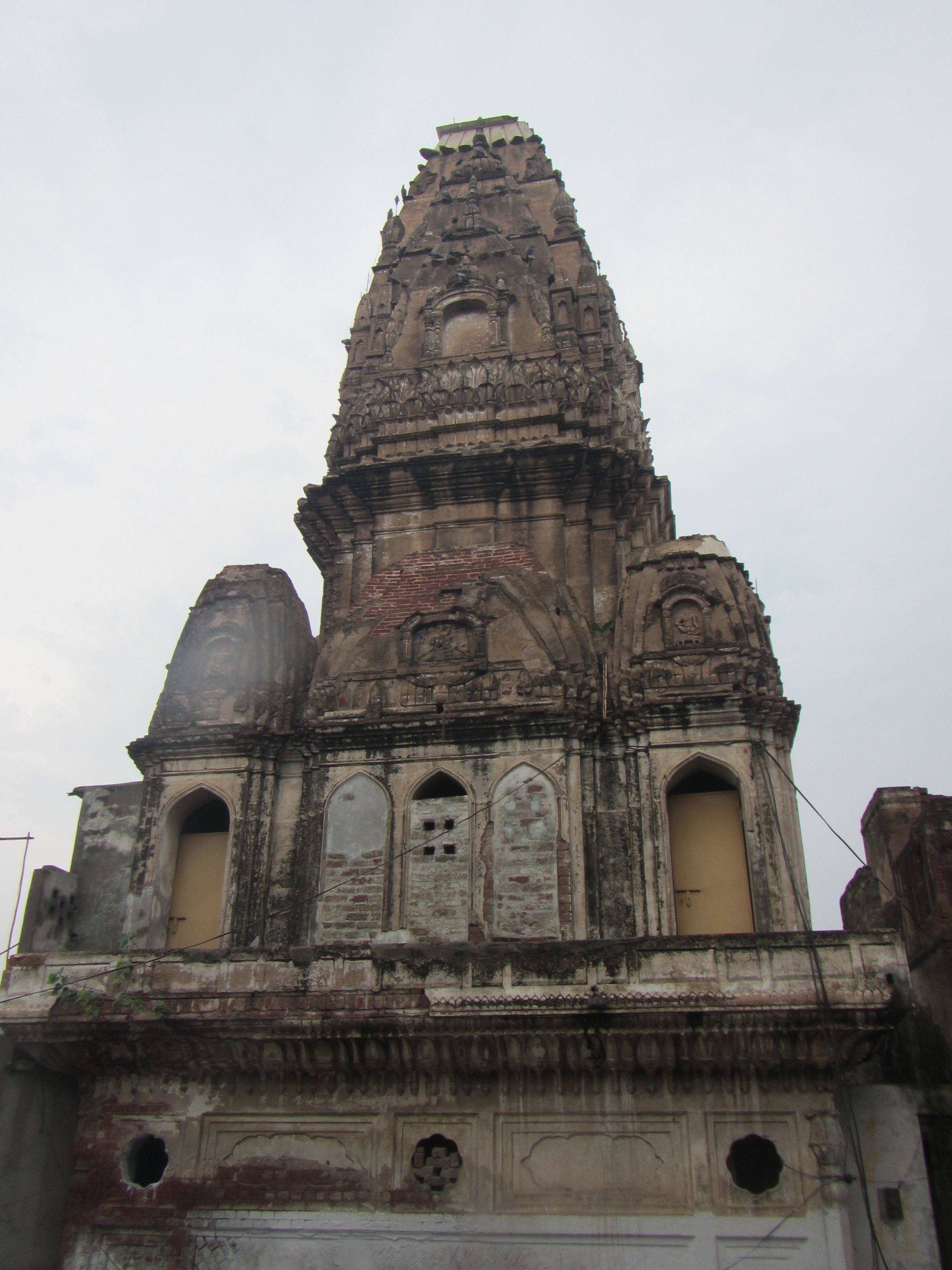 A Hindu Mandir (temple) in Pakistan possibly dedicated to Hanuman but the iconography has been erased.