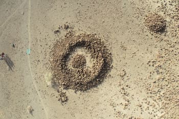 Stone burial cairn near Kalacha, northern Kenya